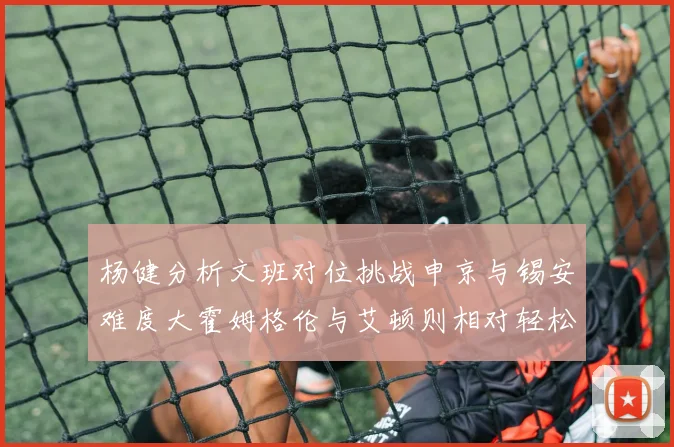 杨健分析文班对位挑战申京与锡安难度大霍姆格伦与艾顿则相对轻松
